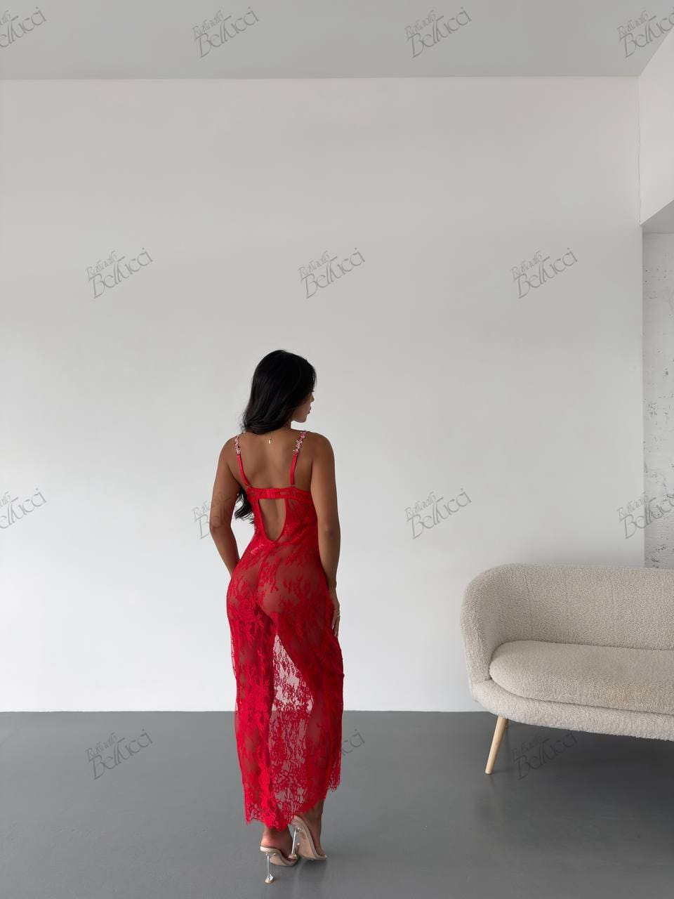 Notte - Sheer Lace Dress Set