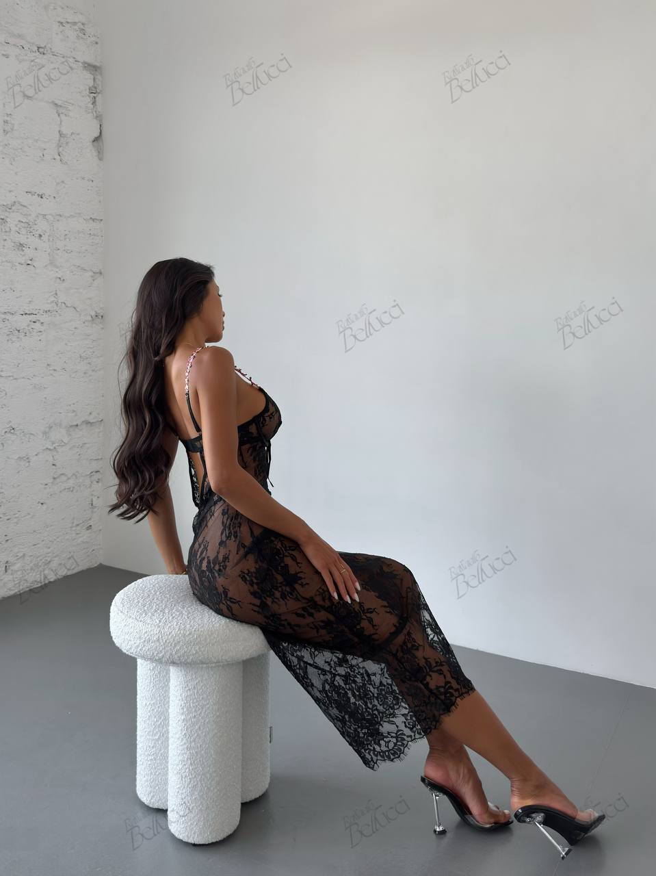 Notte - Sheer Lace Dress Set