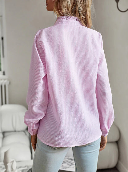 Aurora Ruffle Long Sleeve Shirt