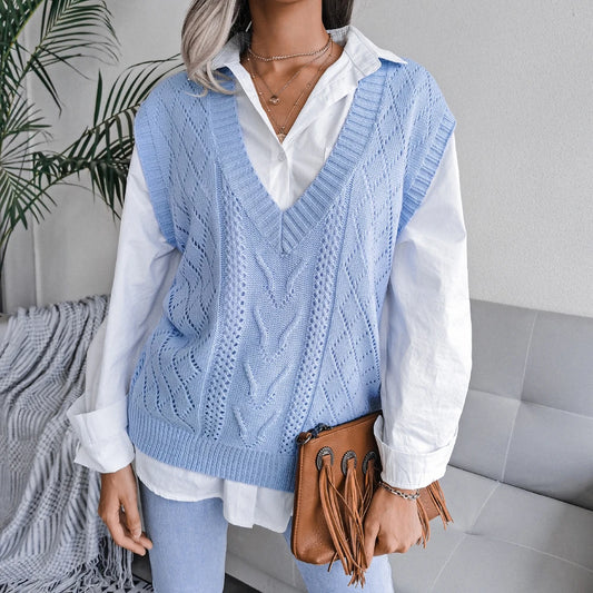 Charlotte V-Neck Knitted Vest